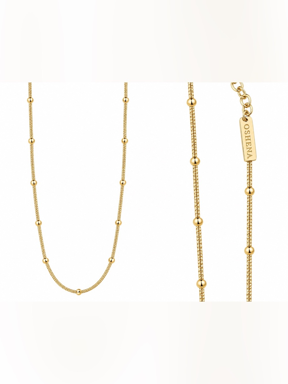 Oshena Designer Beachwear beaded‎ Gold Necklace NEW release!